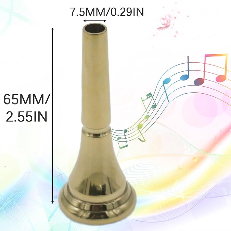 Cheerock 1Pack French Horn Mouthpiece, Standard Size French Horn Replacement Accessory, Compatible with Most French Horns (Gold) - Image 3
